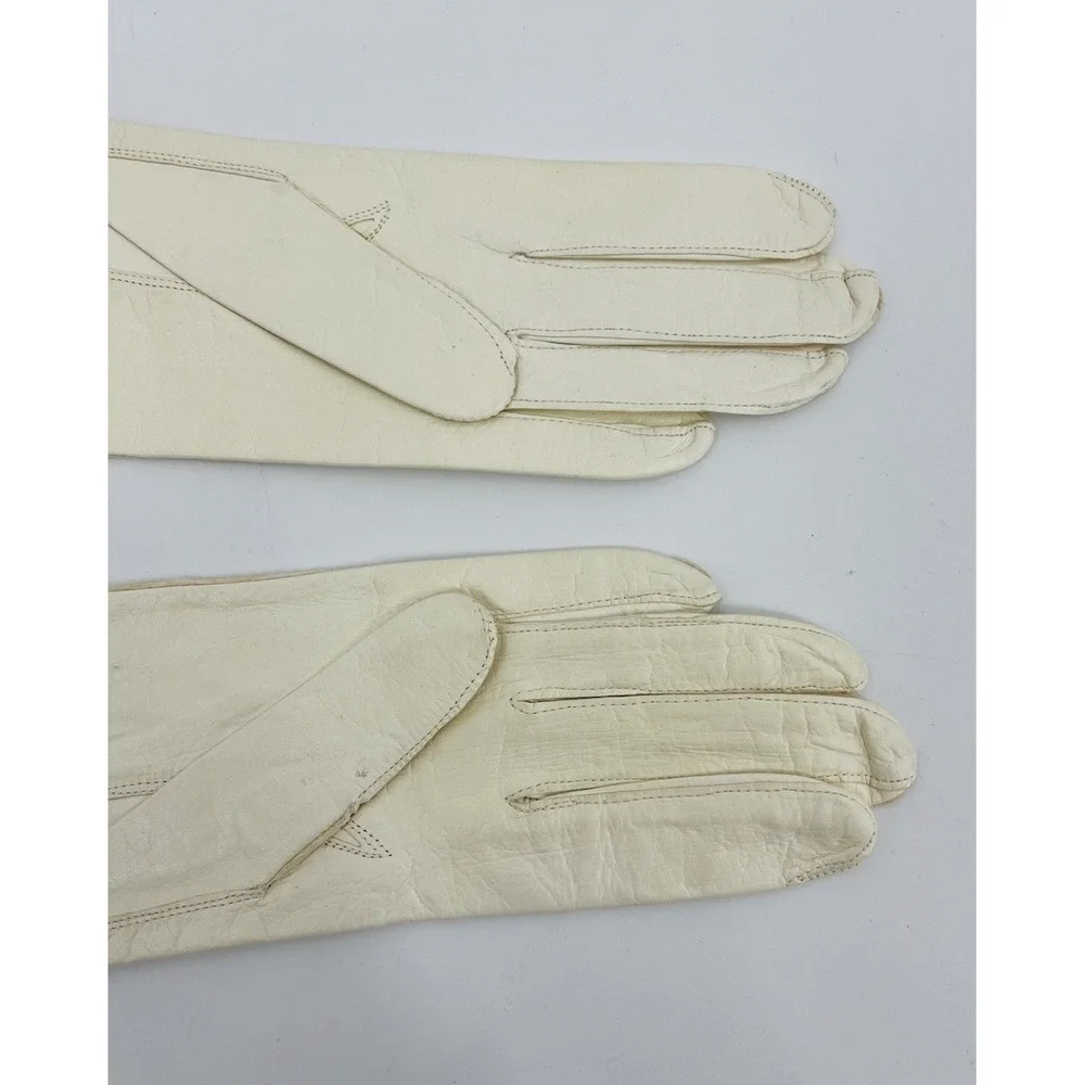 Vintage Grandoe Soapable Leather Gloves Size 6 1/2 Slik Lined